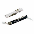 Folding Waiter's Corkscrew Tool w/ Lever & Foil Cutter